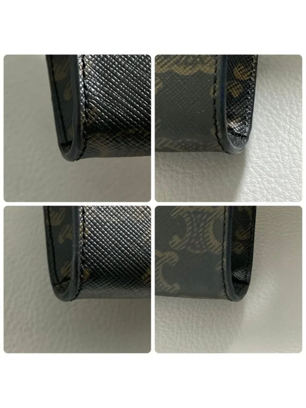 Celine Triomphe Canvas Mobile Pouch Brown